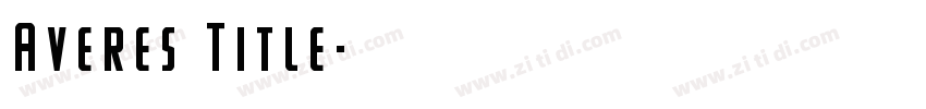Averes Title字体转换